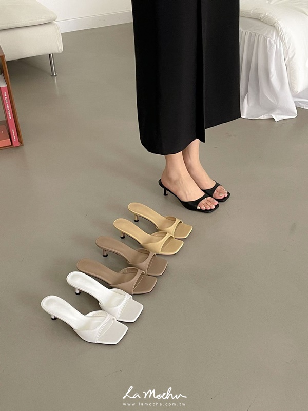 小貓跟皮革魚口拖鞋(正常版/5公分)